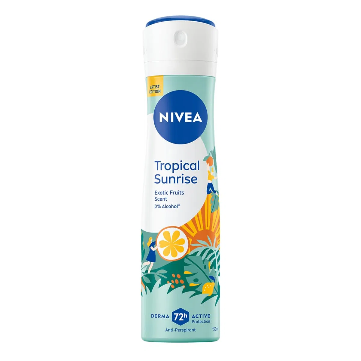 NIVEA Tropical Sunrise Antyperspirant dla kobiet spray - 72h ochrony przed potem, 150 ml