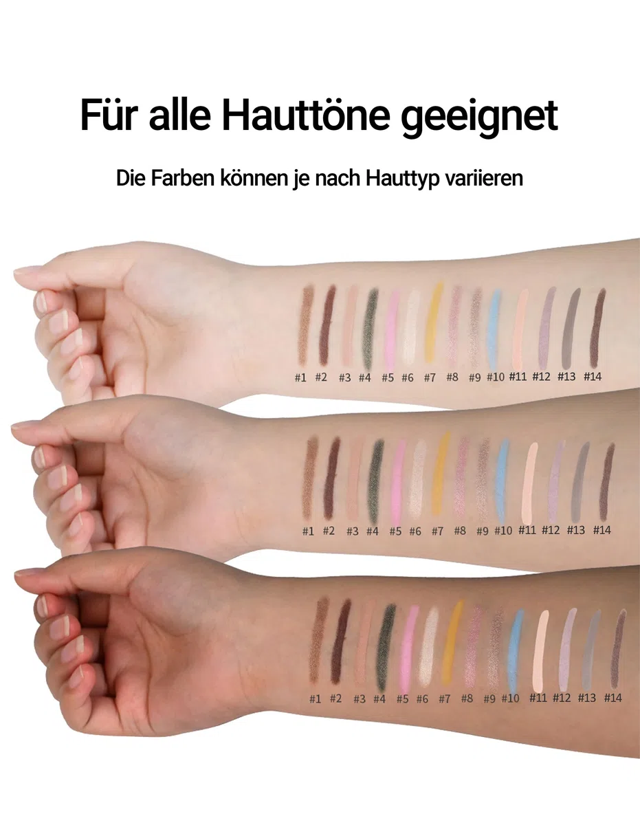 Erinde Matte kredka do cieni do powiek, matowa kredka do cieni do powiek, wodoodporna i długotrwała, kremowy Shimmer Crayon eyeliner, metaliczny błyszczący długopis do makijażu oczu #13 szary brązowy
