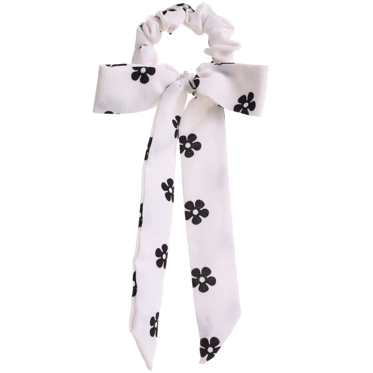 Czeski kwiatowy Print elastyczne gumki do włosów dla kobiet dziewczynki Bowknot Scrunchies z pałąkiem na głowę gumki do włosów kucyk Holder akcesoria do włosów, 01 (1)
