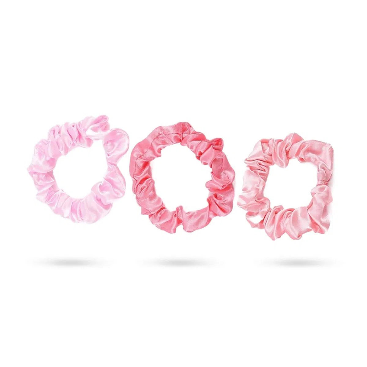 Zestawy 3 sztuk gumek do włosów Scrunchy Różowa szyfonowa różne gumki Scrunchies Jedwabny kucyk