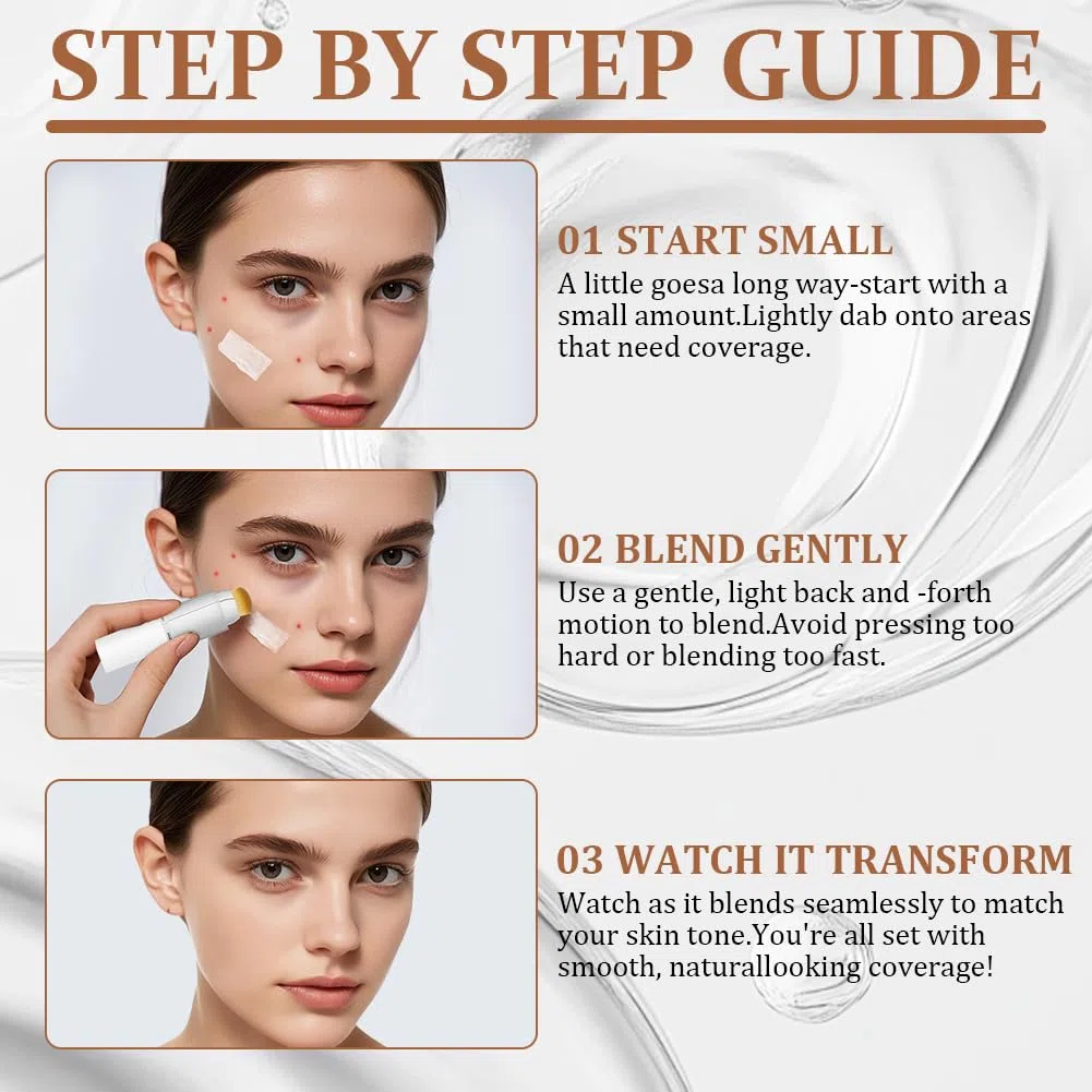 Color Changing Foundation Stick, 2 w 1, nawilżający, lekki krem kryjący ze szczotką, koreański podkład, lekki krem kryjący do wszystkich rodzajów skóry, ciemna skóra