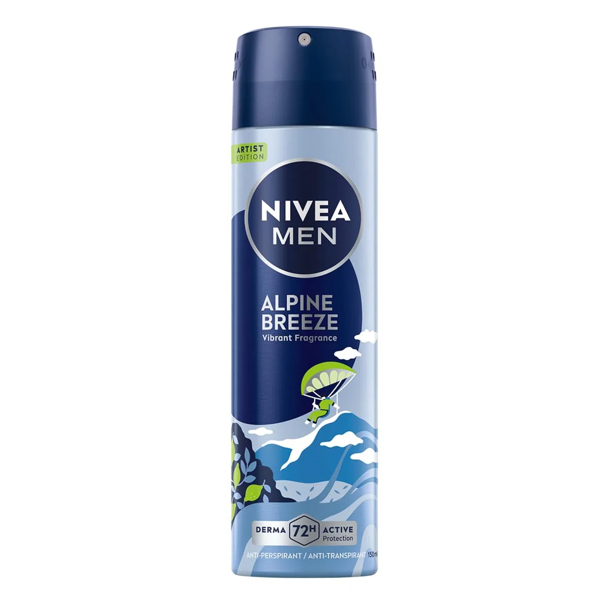 NIVEA MEN Alpine Breeze Antyperspirant dla mężczyzn spray - 72h ochrony przed potem, 150 ml