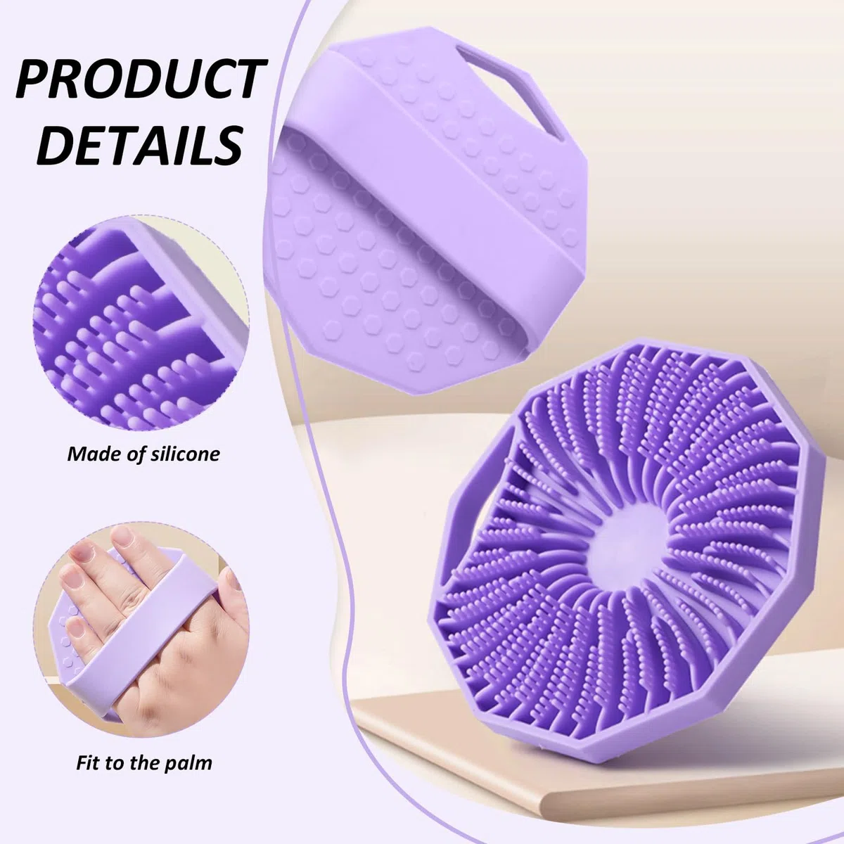 3 sztuki silikonowych peelingów do ciała, peeling silikonowy, peeling silikonowy, pętla silikonowa, peeling ręczny, peeling do rąk, masażer do czyszczenia skóry, pędzel pod prysznic.