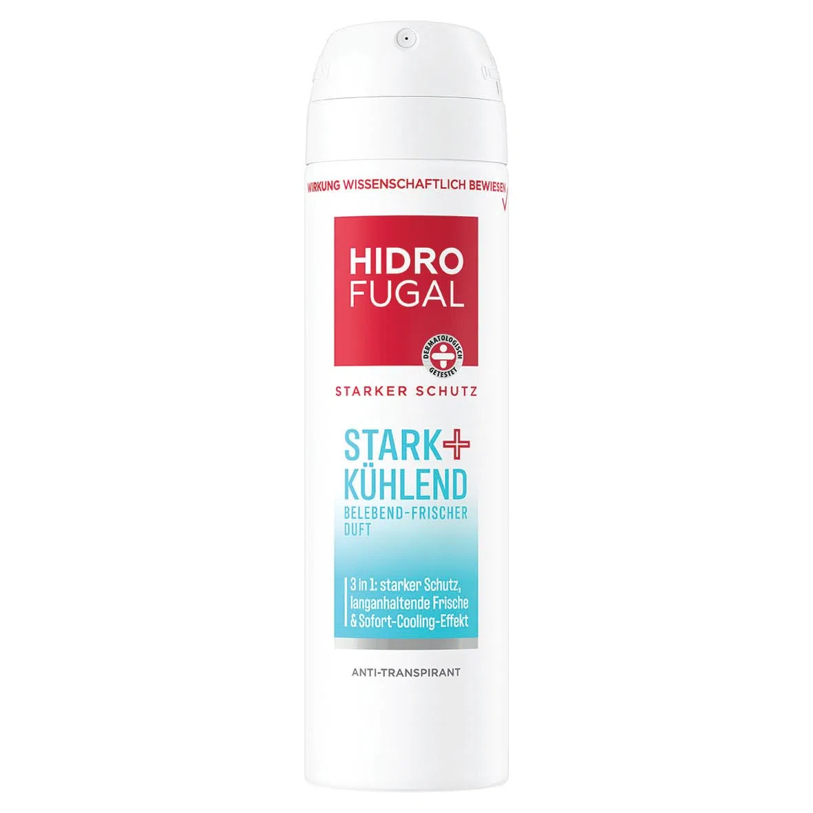 Hidrofugal SILNA OCHRONA STARK + KÜHLEND Antyperspirant w sprayu, bez alkoholu etylowego, 3w1, efekt chłodzący,150 ml