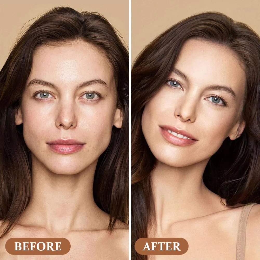 Color Changing Foundation Stick, 2 w 1, nawilżający, lekki krem kryjący ze szczotką, koreański podkład, lekki krem kryjący do wszystkich rodzajów skóry, ciemna skóra