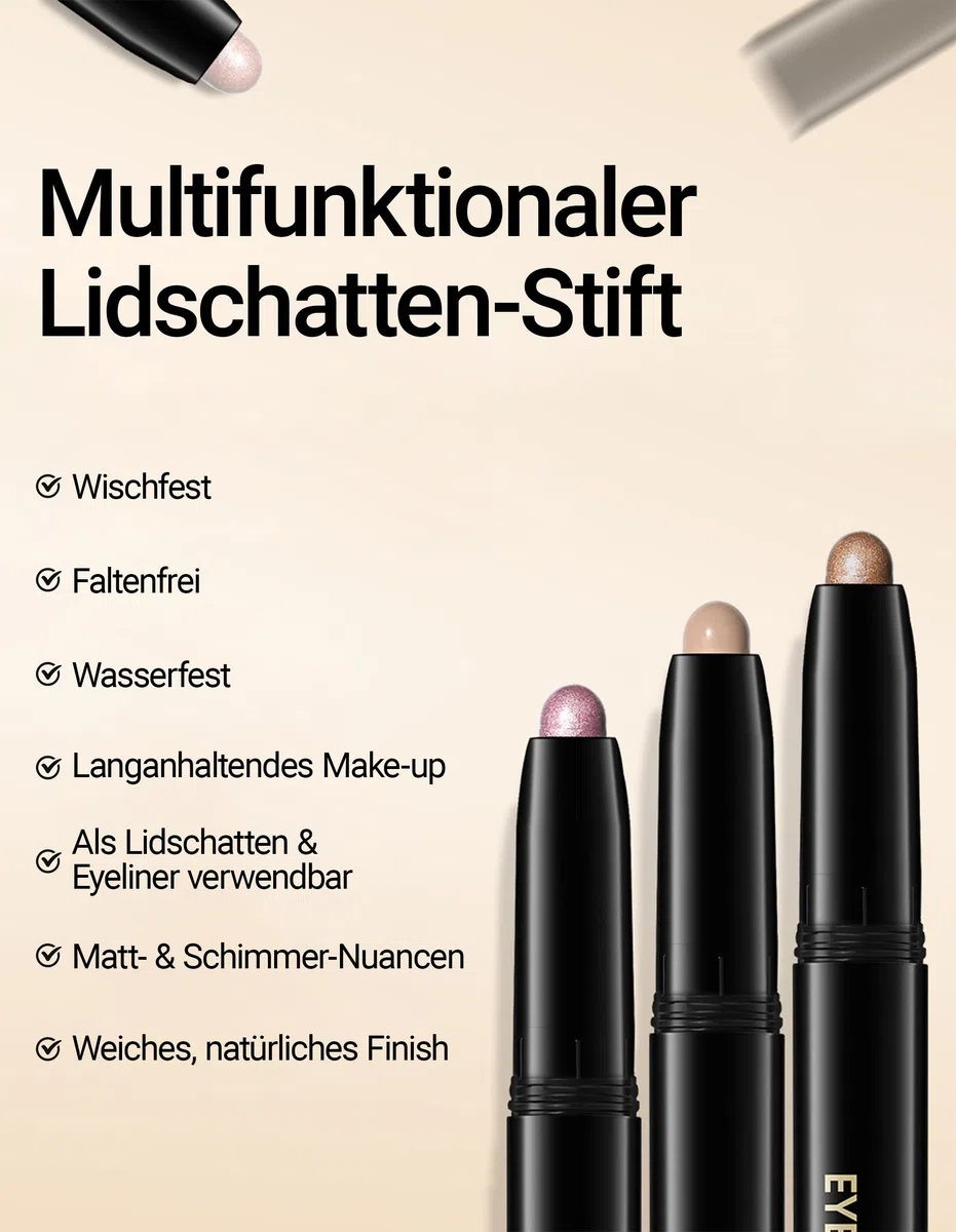 Erinde Matte kredka do cieni do powiek, matowa kredka do cieni do powiek, wodoodporna i długotrwała, kremowy Shimmer Crayon eyeliner, metaliczny błyszczący długopis do makijażu oczu #13 szary brązowy