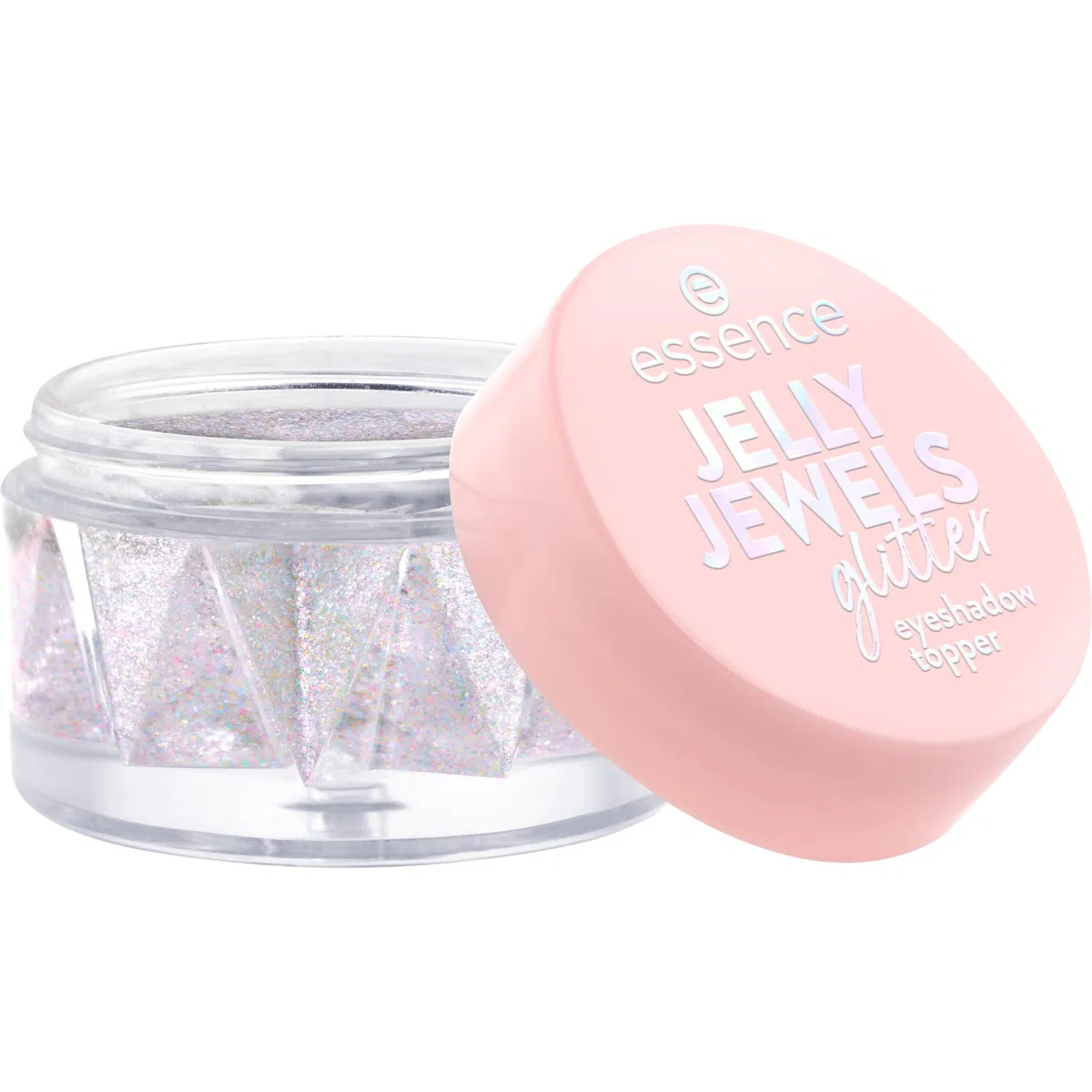 essence Brokatowy topper do cieni do powiek JELLY JEWELS, natychmiastowy wynik, intensywny, zroszony, lśniący (4.2g)